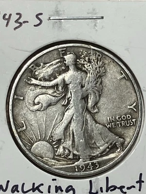 1943-S 50C Walking Liberty Half Dollar - Image 1 of 3