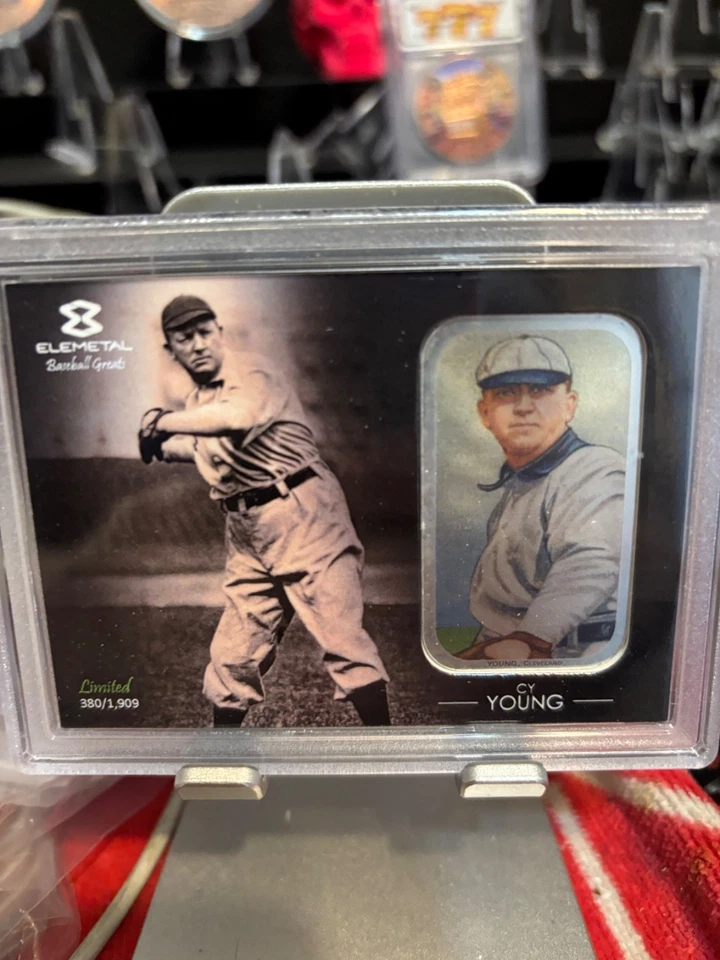Barra de plata Cy Young Elemetal T206 Baseball Greats .999 1 OZ 380/1909 Foto 1 de 2