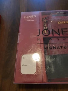 NUEVO Jones New York Signature Cartera y Llavero Portatarjetas Conjunto Rojo - Imagen 1 de 3