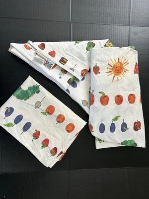 Pottery Barn Kids Eric Carle Very Hungry Caterpillar Toddler Sheet Set EUC - Image 1 of 4