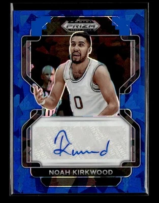 2022 Panini Prizm Draft #DP-NKI Noah Kirkwood Autographs Prizms Blue Ice #/75 - Image 1 of 2