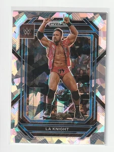 2023 WWE Panini Prizm LA Knight #120 Ice Parallel WWE Fan Favorite Card - Picture 1 of 2
