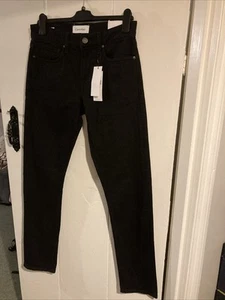 BNWT Ladies Calvin Klein Black Jeans Slim Fit W29 L32 - Picture 1 of 6