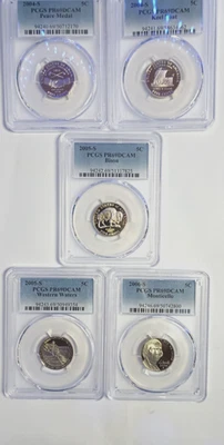 2004 & 2005 Westward Journey PCGS PR69DCAM 5 Coin Nickel Set Incl 06 Monticello - Image 1 of 4