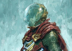 2025 MYSTERIO ( MARVEL ) 1/1 ART SKETCH CARD ARTIST SIGNED -  ONE OF A KIND - Picture 1 of 2