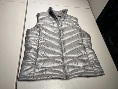 Chaqueta para mujer The North Face XL plateada 550 plumón de ganso chaleco acolchado poliéster Foto 1 de 4