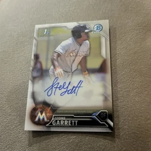 Stone Garrett 2016 1st Bowman Chrome AUTO Prospect Washington Nationals - Picture 1 of 1
