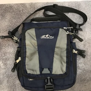 Bolso Mensajero Eddie Bauer Azul/Negro Correa para el Hombro Bolsillos Resistente 9x9x3 - Imagen 1 de 16