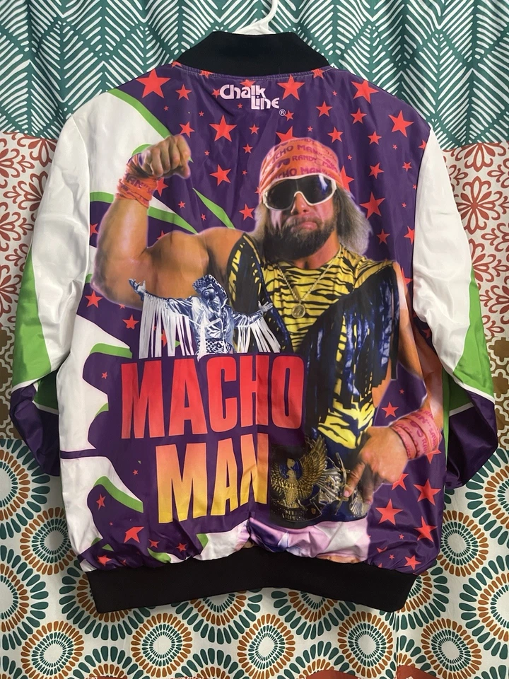Macho Man Randy Savage Satin Jacket WWE Wrestling Chalk Line, Small - Image 1 of 4