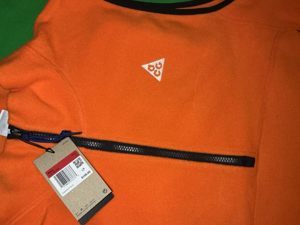 Nike ACG Polartech Wolf Tree Vest Mens Orange Size XL - HJ2468-819