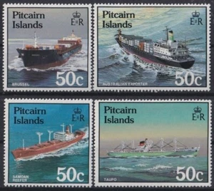 F-EX24654 PITCAIRN IS MNH 1987 OIL SHIP BUSSEL SAMOAN REEFER TAUPO AUSTRALIAN - Picture 1 of 1