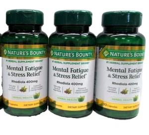 3 X Nature's Bounty Mental Fatigue and Stress Relief 30 Count Each - Picture 1 of 6