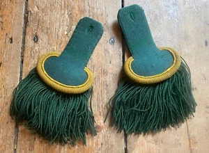 SECOND EMPIRE FRENCH CHASSEUR LIGHT INFANTRY EPPAULETTES. ORIGINAL - Picture 1 of 4