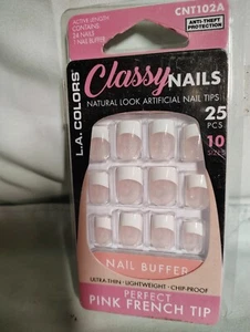 LA Colors Classy Nails Perfect Pink French Tip Manicure CNT102A - Picture 1 of 1