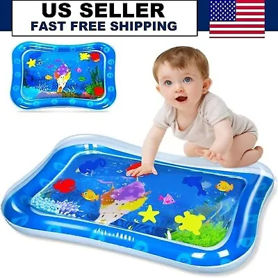 Inflatable Water Play Mat Infants Baby Toddlers Kid Perfect Fun Tummy Time Play • 4.80$
