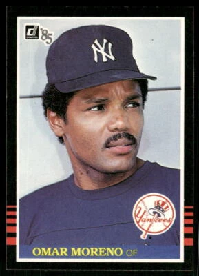 1985 Donruss Omar Moreno #591 New York Yankees - Image 1 of 2
