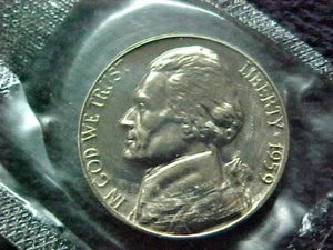 1959 JEFFERSON NICKEL PROOF FROM PROOF SET - Picture 1 of 2