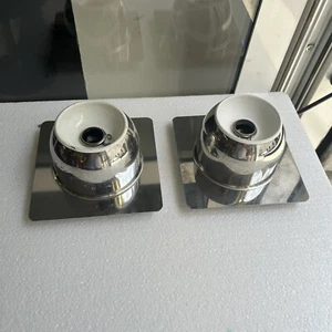 COPPIA APLIQUES 70s CROMO ITALIAN DESIGN REGGIANI SCONCES - Imagen 1 de 15