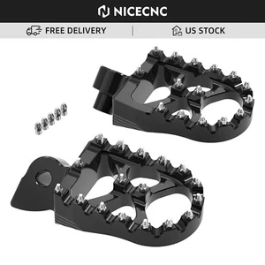 CNC Billet MX Foot Pegs Footpegs For Yamaha YZ85 YZ125 YZ250 YZ 250 450 F X FX - Picture 1 of 12