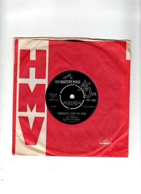 RAY CHARLES - TEARDROPS FROM MY EYES / CRY. UK 1964 ORIG 7" & CO/SLEEVE. N/MINT - Image 1 of 2