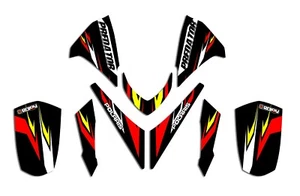 Polaris Predator 500 Graphics Kit Decals Deco Fits Years 2003 - 2007 Black #01 - Picture 1 of 1