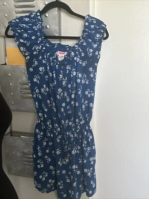 Mameluco Kate Spade para mujer XS azul floral ResortWear vacaciones boho CottageCore Foto 1 de 4