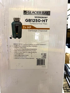Glacier Bay Müllentsorgung Turbo Grind Max 1-1/4 PS Dauervorschub Netzkabel - Bild 1 von 1