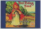 Little Red Riding Hood Vtg Sunkist Orange Crate Lable Charter Oak Postcard F12