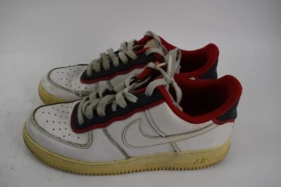 Nike Air Force 1 Bajo Blanco Obsidiana Rojo Doble Capa Zapatos Talla 9.5 AO2439-100 Foto 1 de 4