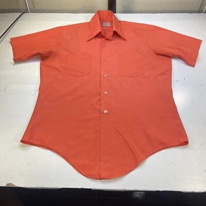VINTAGE 60s 1960s DURON by BARDON Big Collar Kramer SHIRT Sz Mens 16 - Picture 1 of 6