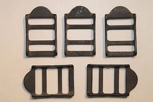 Military Webbing Strap Tongueless Tabler Buckle, 5/8", Mil-Spec, Black. Lot of 5 - Picture 1 of 3