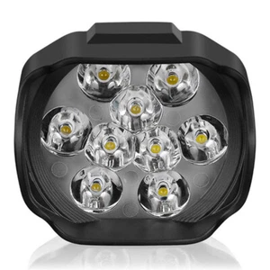 Motorcycle Headlight 9 LED 6W DC12V Super Bright Spot White Work Light BicyS _in - Picture 1 of 9