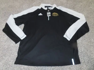 NWT WMU Western Michigan University Broncos Adidas 1/4 Zip LS Shirt Men’s Large - Picture 1 of 10