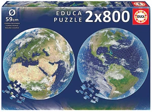 Rompecabezas redondo Educa Planet Earth paquete múltiple 800 piezas rompecabezas - Imagen 1 de 4
