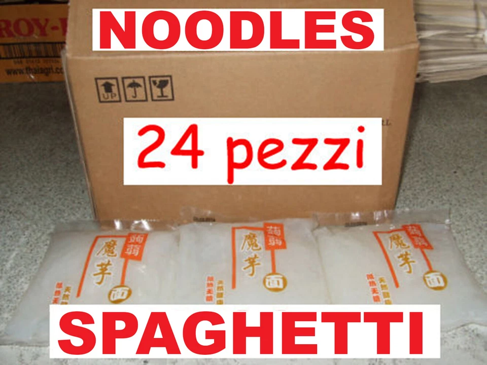 SHIRATAKI DI KONJAC PASTA BOX 24 PEZZI NOODLES SENZA GLUTINE DIETA DUKAN 270 GR