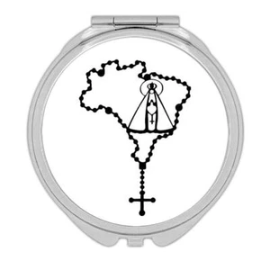 Gift Compact Mirror : Aparecida Rosary Brasil Map Religion Classic Faith - Picture 1 of 3