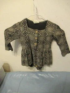 P44 Girls size 12-18 Month One Piece Kate Quinn Dark Gray Snap Crotch Dress - Picture 1 of 6