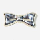 Vintage signed Large Heavy 925 Sterling Silver Bow Pendant/Brooch Pin