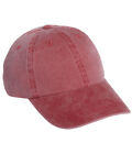 Wine Mega Cap Washed Pigment Dyed Cotton Twill Cap, One Size.