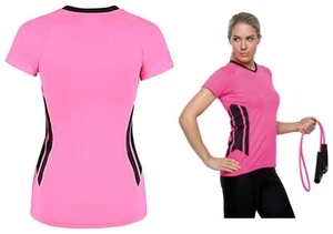 KUSTOM KIT LADIES COOLTEX FITNESS T.SHIRT TOP GYM SPORTS RUNNING YOGA KK940 - Picture 1 of 4