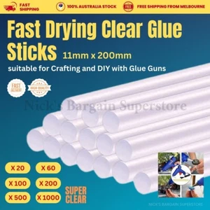 11mmx200mm Glue Gun Sticks Clear Adhesive for Glue Gun - Craft, DIY, Strong Bond - Picture 1 of 14