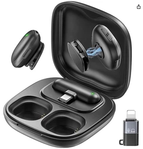 Mini kabelloses Lavalier Mikrofon für iPhone/Android, Ansteckmikrofone mit USB-C/Licht - Bild 1 von 9