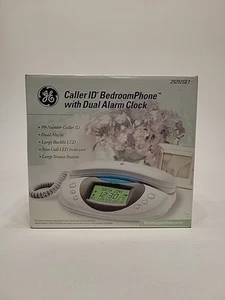 GE Bedroom Phone 29292GE1 Caller ID Corded Phone Dual Alarm Clock Snooze  - Zdjęcie 1 z 6