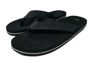 O'NEILL-Surf Company Mens 12 Flip Flops Expedition Black W/ White Stripe - Picture 1 of 11