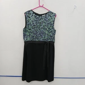 Jaeger Silk Shift Dress UK 14 Multi Black Animal Print Sleeveless RMF17-RP - Picture 1 of 7