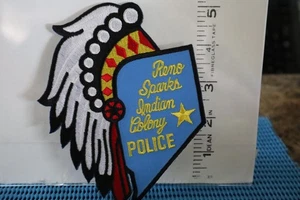 TRIBAL INDIAN POLICE PATCH RENO SPAKS INDIAN COLONY POLICE NEVADA NACH RECHTS GERICHTET - Bild 1 von 1