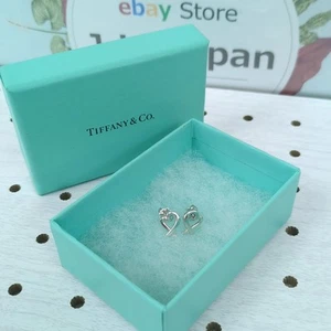 Tiffany & Co. Loving Heart Stud Earrings Silver 925 Paloma Picasso 1cm x 0.9cm - Picture 1 of 24