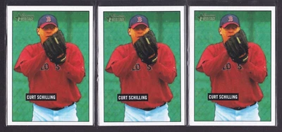 Bowman Heritage #92 Curt Schilling 2005 [lote de 3 tarjetas] [nuevo/como nuevo] Foto 1 de 2