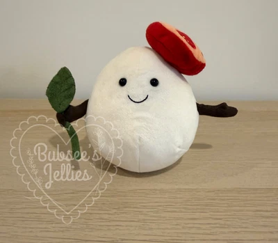 Jellycat AMUSEABLES MOZZARELLA - BNWT - New Basil Soft Plush Toy Cheese Food  - Image 1 of 4