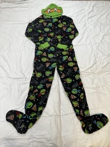 Adult Teenage Mutant Ninja Turtles Michelangelo Costume Pajamas With Feet Medium - Picture 1 of 9